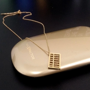 Edelstahl Abakus Anhänger Halskette Für Damen Roségold Vergoldet Traditionell Glücklich Schmuck Schlüsselbein Kette Geschenk