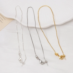 Verstellbare Box-Ketten in Silber, Gold und Dunkelgrau mit Karabinerverschluss für DIY