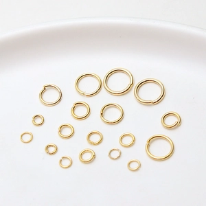 Anneaux de Jonction Ouverts en Cuivre Plaqué Or 14K 18K pour Accessoires de Création de Bijoux DIY Boucles d'Oreilles Collier