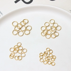 Anneaux ouverts dorés 14 carats pour création de bijoux DIY en quatre dimensions