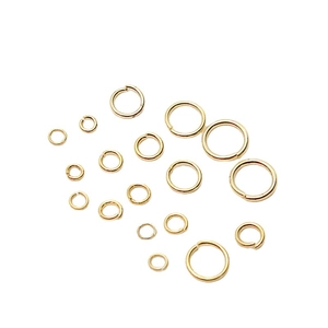 Anneaux de jonction ouverts plaqués or 14k en plusieurs tailles pour bijoux DIY