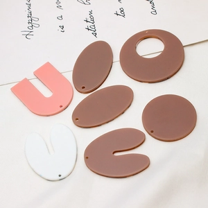DIY ακρυλικά γεωμετρικά στοιχεία με 3D λεοπάρ σχέδιο για μοδάτα χειροποίητα σκουλαρίκια