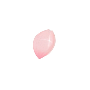 Pendentif pétale de tulipe rose translucide avec trou pour création de bijoux DIY