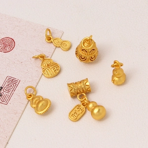 24k vergulde kalebas hangers en gelukskralen voor sieraden maken met Chinese motieven