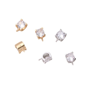 Koperen zirkonia parelhanger zetting voor DIY sieraden in goud en zilver