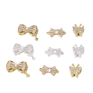 Schleifen und Schmetterling Perlen mit Zirkonia für DIY Armband Zubehör Set