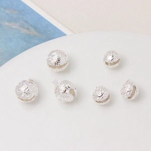 Hollow silver-plated copper bell pendants for DIY jewelry making and hair accessories