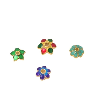 8mm colorful cloisonné enamel flower spacer beads for DIY jewelry making in four colors
