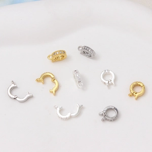 Κούμπωμα μενταγιόν 18K με ζιργκόν για DIY κοσμήματα σε χρυσό και ασημί χρώμα