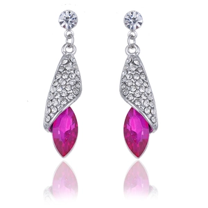 Boucles d'Oreilles Pendantes en Cristal Taille Marquise pour Femmes Boucles d'Oreilles Goutte en Alliage et Strass Bijoux Élégants