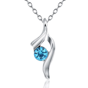 Pendentif de Collier Mode en Alliage Strass pour Femme Aérodynamique Argent Électroplaqué Creux Géométrique Bijoux Accessoire