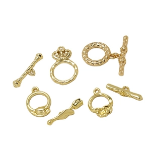 Fermoirs OT fleur tulipe couronne plaqués or 14K pour la création de bijoux DIY