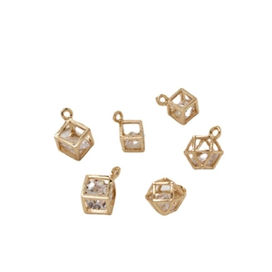 Gouden geometrische zirkonia hangers voor DIY sieraden maken van kettingen en oorbellen