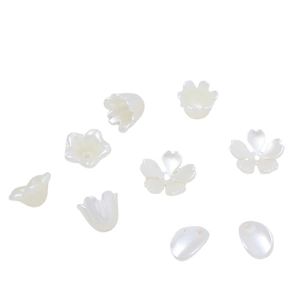 Pétalos de flores de perlas ABS y cuentas para joyería DIY y accesorios para el cabello
