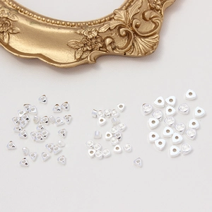 Perles intercalaires triangulaires dorées et argentées pour bijoux DIY et bracelets