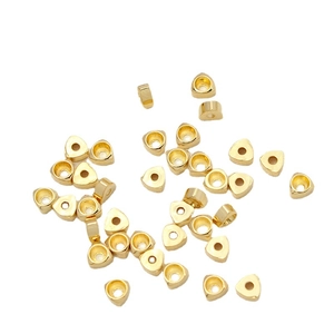 Perles d'espacement triangulaires plaquées or pour bijoux DIY et bracelets