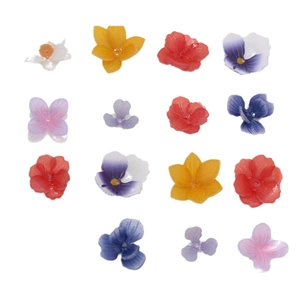 DIY colorful frangipani flower beads for handmade hairpins and jewelry making