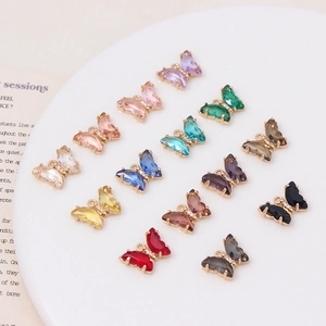 Pendentifs papillon en zircon coloré en 14 variations pour bijoux DIY et colliers