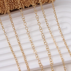 Détails de la chaîne plaquée or 14 carats pour création de bijoux DIY et colliers