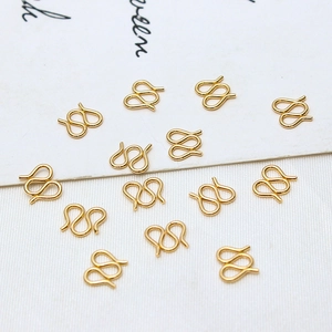 Fermoirs de connexion en forme de S plaqués or pour colliers et bracelets DIY