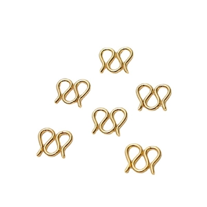 Lot de six fermoirs M en laiton plaqué or pour colliers et bracelets de bijoux DIY
