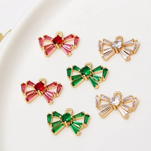 Strikvormige kristallen hangers met gouden plating voor DIY-sieraden maken