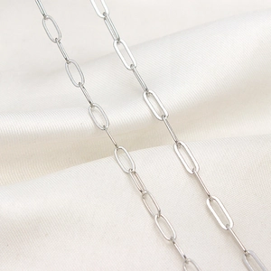 S925 versilberte Büroklammer-Kette für DIY-Schmuckherstellung von Ketten und Armbändern