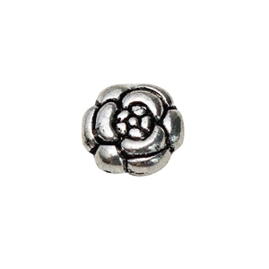 Vintage silver plated zinc alloy rose flower charm for DIY bracelet and necklace making