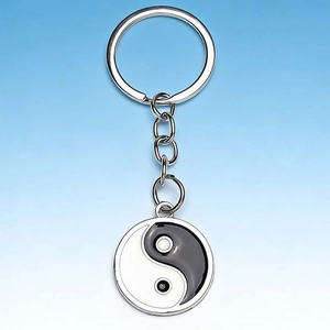 Klassieke Yin Yang Tai Chi hanger ketting van gepolijst zinklegering voor heren en dames