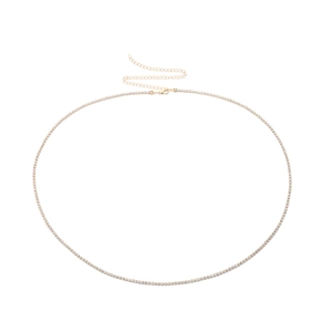 Elegant 18K gold-plated rhinestone body chain waist link for women bikini styling