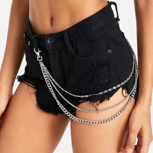 Punk Multi Layered Metal Chain Belt For Women Sexy Bikini Shorts Waist Chain Gold Silver Zinc Alloy Polished Body Jewelry