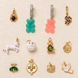 Dier Hanger Halsketting Koper Roestvrij Staal 18K Verguld Beer Bij Slang Eenhoorn Vlinder Charme Mode Sieraden Cadeau