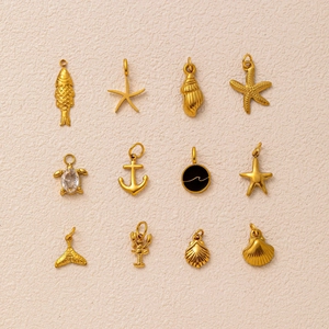 Roestvrij Staal Mariene Zeester Schelp Hanger Halsketting 18K Verguld Zomer Strand Sieraden Voor Vrouwen DIY Accessoires