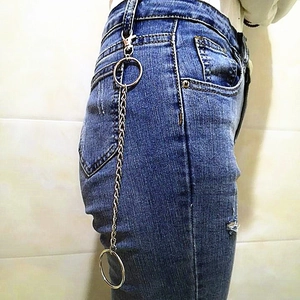 Unisex Punk Metal Trousers Chain Sexy Bikini Waist Chain With Lobster Clasp Silver Alloy Hip Hop Jewelry For Women Men