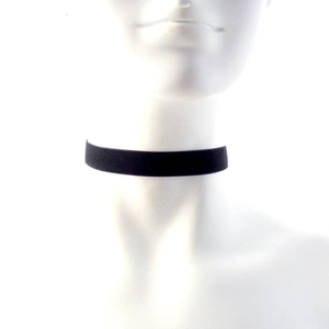 Minimalist black velvet choker necklace for women in classic retro punk style