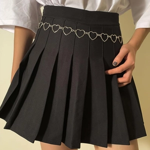 Chaîne de Taille Femme Minimaliste Cœur Évidé Ceinture à Chaîne en Alliage de Zinc Multirang pour Robe Jeans Streetwear