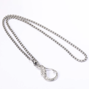 Peacock pendant necklace in silver stainless steel with sparkling hollow pattern and crystals