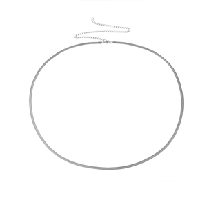 Sleek silver snake chain body waist chain jewelry for women with lobster clasp and bead