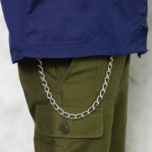 Fashion Zinc Alloy Trousers Chain For Men Women Hip Hop Style Silver Waist Belt Chain For Cargo Pants Wallet Chain Decoration