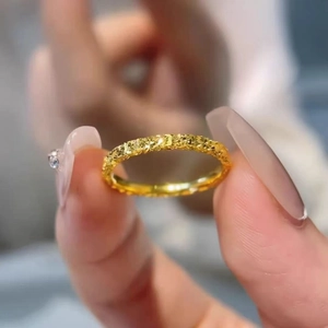 Starry Sky Shimmer Gold Ring For Women Luxury Geometric Minimalist Alloy Ring Non Piercing Liquid Metal Butterfly Ear Cuffs