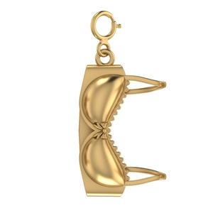 Octagram star bikini top pendant in 18K gold plated stainless steel with lobster clasp