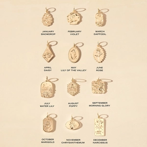 Roestvrij Stalen Geboortebloem Hanger Ketting 18K Verguld Relatieve 12 Maanden Bloemen DIY Sieraden Accessoires Vrouwen Cadeau