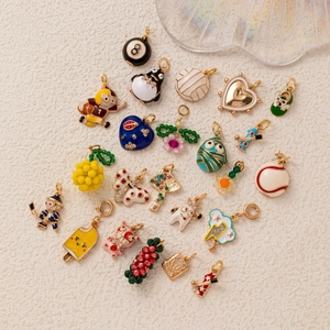DIY kleurrijke emaille hangers met citroen pinguïn en ijsje bedeltjes voor sieraden