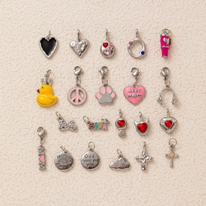 Edelstahl Anhänger Halskette Für Damen DIY Herz MAMA Ente Katzenpfote Emaille Charm Schmuck Geschenk