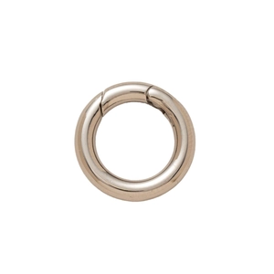 Polished 18k gold plated stainless steel round spring clasp for DIY jewelry making