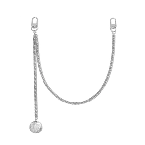 Silver hip-hop hip chain with Faith Hope Love pendant for summer cargo pants
