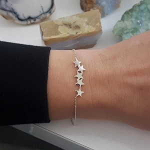 Modieus Minimalistisch Zinklegering Vijfpuntige Ster Schakelarmband Voor Dames Goud Zilver Verguld Ins Koude Stijl Verstelbaar Sieraden Cadeau