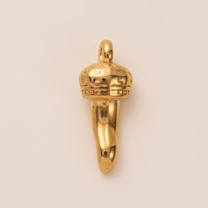 Polished 18K gold plated stainless steel chili pendant necklace for women