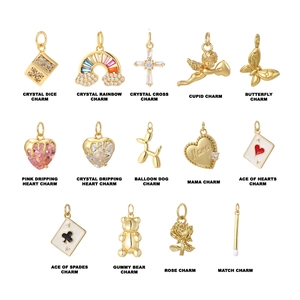 Collection of 14K gold plated stainless steel pendants with various artistic designs