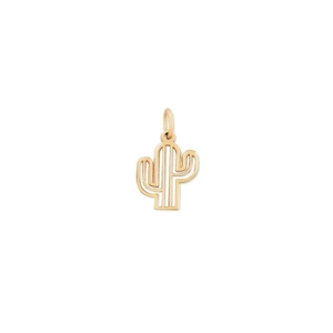 Detail van de holle cactus hanger van 18K verguld roestvrij staal materiaal